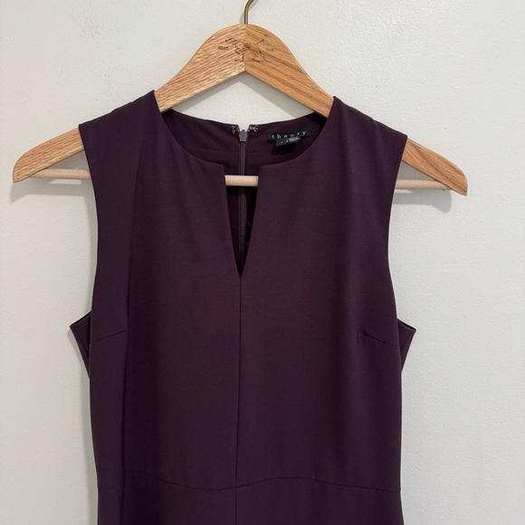 Theory Plum Miyani Wool Blend Dress - Picture 2 of 7